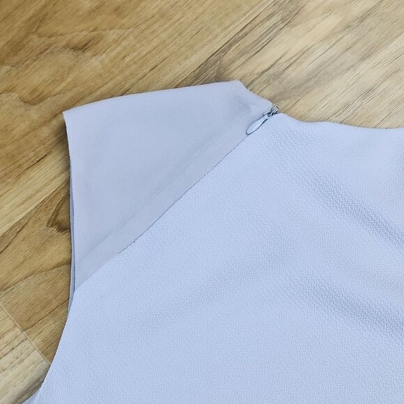 🔹️Rachel Roy Cornflower Blue Asymmetric Sleeveless Blouse Medium - Picture 6 of 12